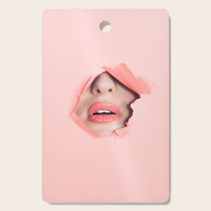 Her lips - coral Cutting Board Gallery Image 1