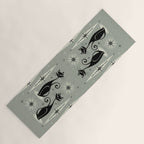 Mid Century Meow Retro Atomic Cats - Gray Yoga Mat Gallery Image 1