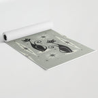 Mid Century Meow Retro Atomic Cats - Gray Yoga Mat Gallery Image 2
