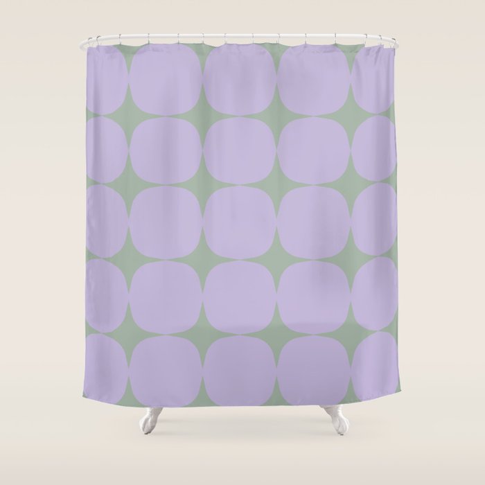 Lilac and Sage Shapes Shower Curtain Gallery Image 1