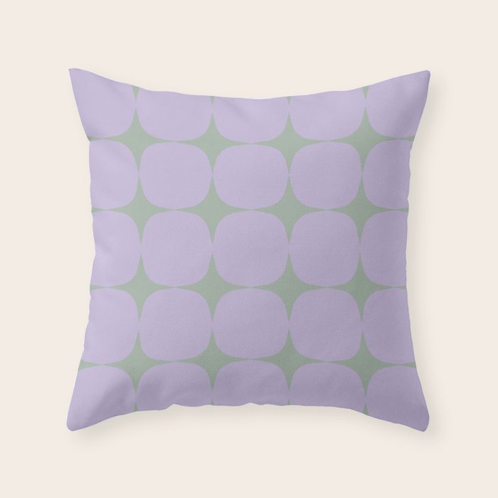 Lilac and Sage Shapes Throw Pillow Gallery Image 6