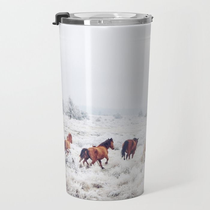 Winter Horses Travel Mug Gallery Image 3