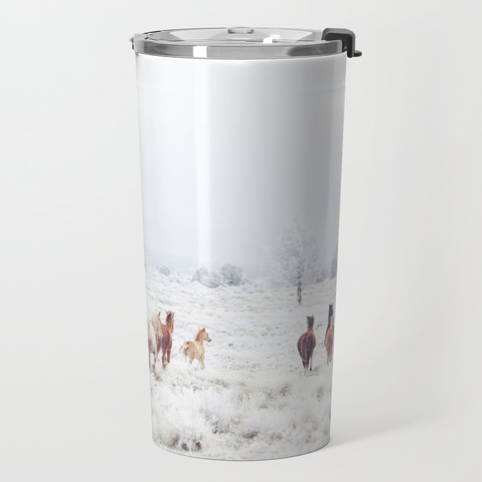 Winter Horses Travel Mug Gallery Image 2