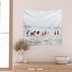 Winter Horses Wall Tapestry Gallery Image 2