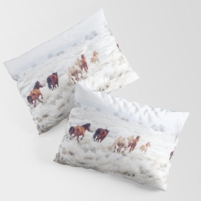Winter Horses Pillow Sham Gallery Image 3