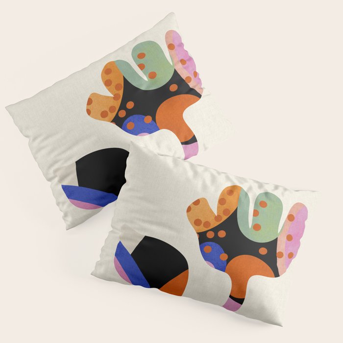 abstract whimsical flower minimal Pillow Sham Gallery Image 1