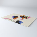 abstract whimsical flower minimal Rug Gallery Image 3