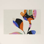 abstract whimsical flower minimal Welcome Mat Gallery Image 1