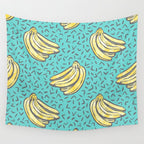 Go Bananas! (teal) Wall Tapestry Gallery Image 4