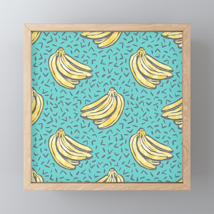Go Bananas! (teal) Mini Art Print Gallery Image 1