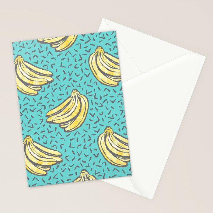 Go Bananas! (teal) Stationery Card Gallery Image 2