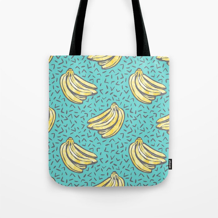 Go Bananas! (teal) Tote Bag Gallery Image 1