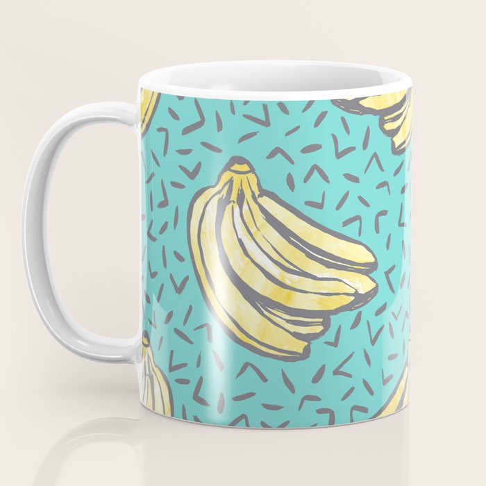 Go Bananas! (teal) Coffee Mug Gallery Image 3
