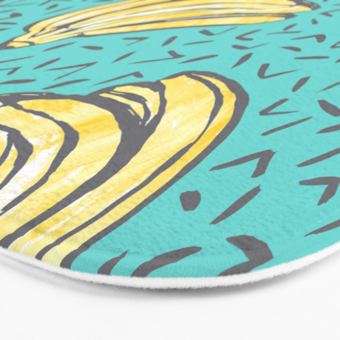 Go Bananas! (teal) Bath Mat Gallery Image 3
