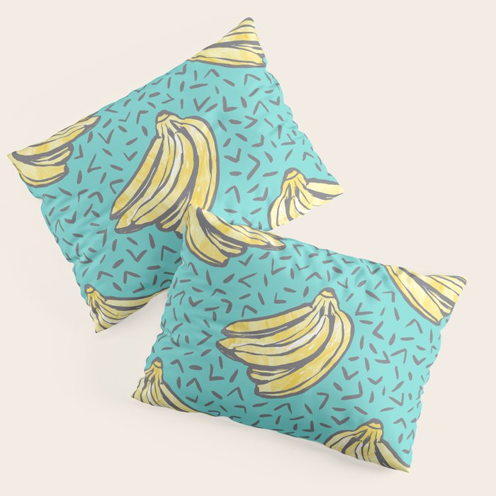 Go Bananas! (teal) Pillow Sham Gallery Image 1