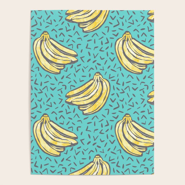 Go Bananas! (teal) Poster Gallery Image 1