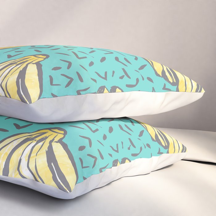 Go Bananas! (teal) Pillow Sham Gallery Image 3