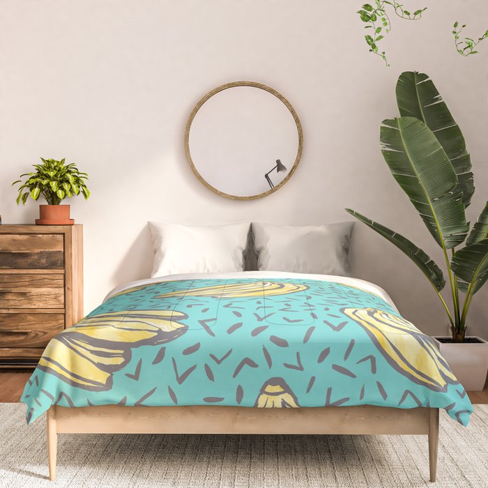 Go Bananas! (teal) Comforter Gallery Image 3