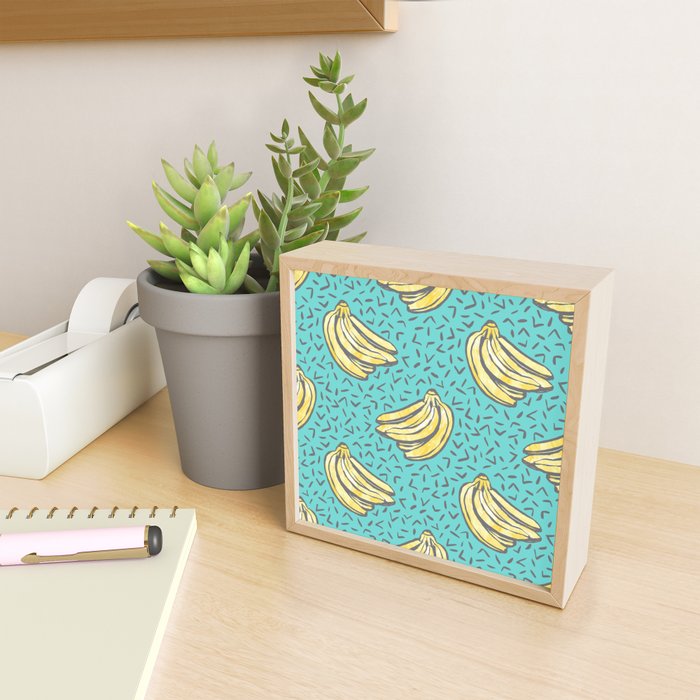 Go Bananas! (teal) Mini Art Print Gallery Image 2