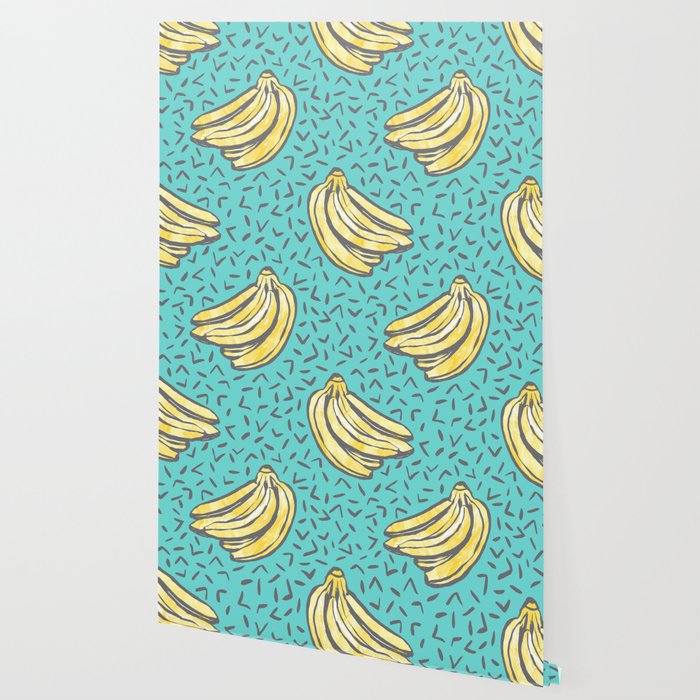 Go Bananas! (teal) Wallpaper Gallery Image 2