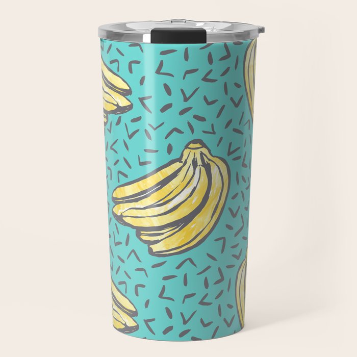 Go Bananas! (teal) Travel Mug Gallery Image 1