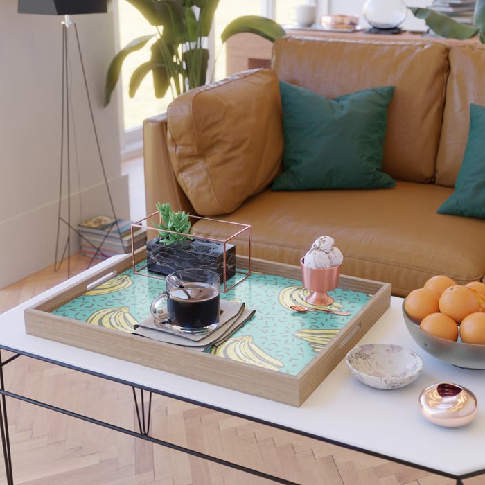 Go Bananas! (teal) Serving Tray Gallery Image 2