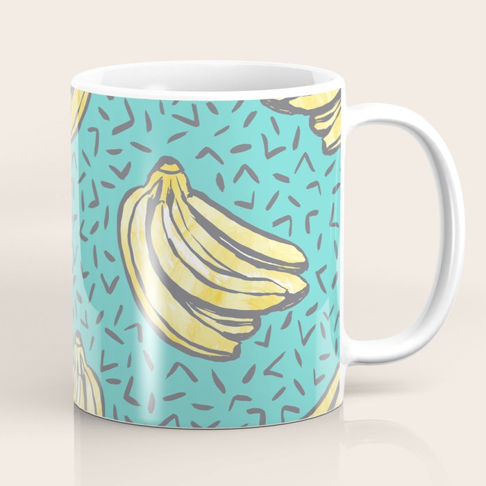 Go Bananas! (teal) Coffee Mug Gallery Image 1