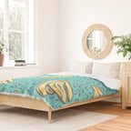 Go Bananas! (teal) Duvet Cover Gallery Image 2