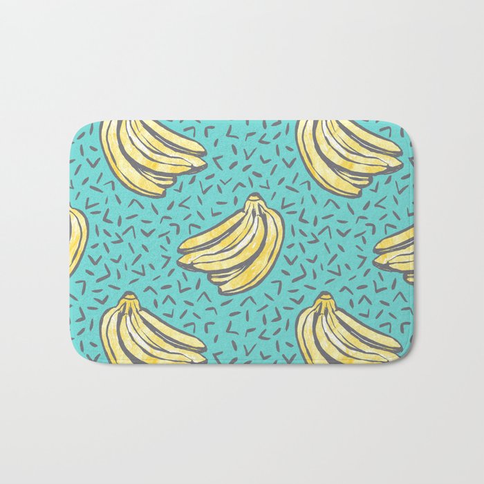Go Bananas! (teal) Bath Mat Gallery Image 1