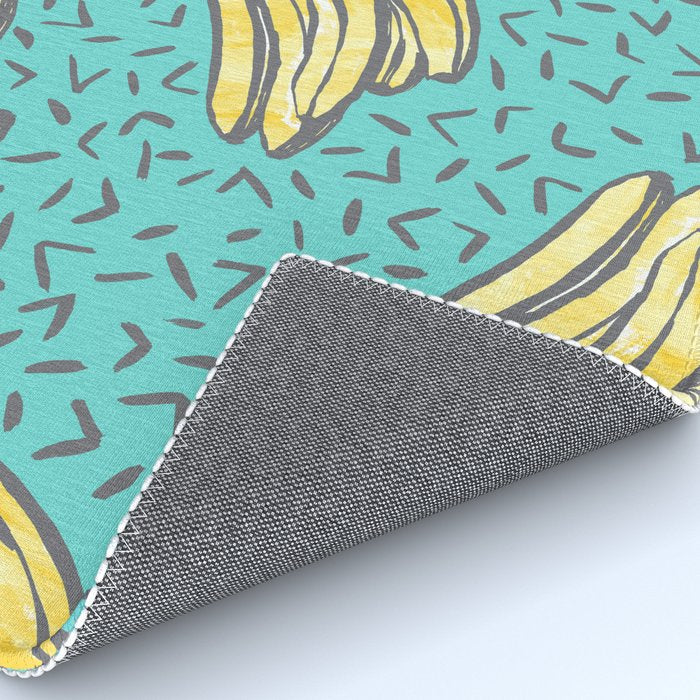 Go Bananas! (teal) Rug Gallery Image 4