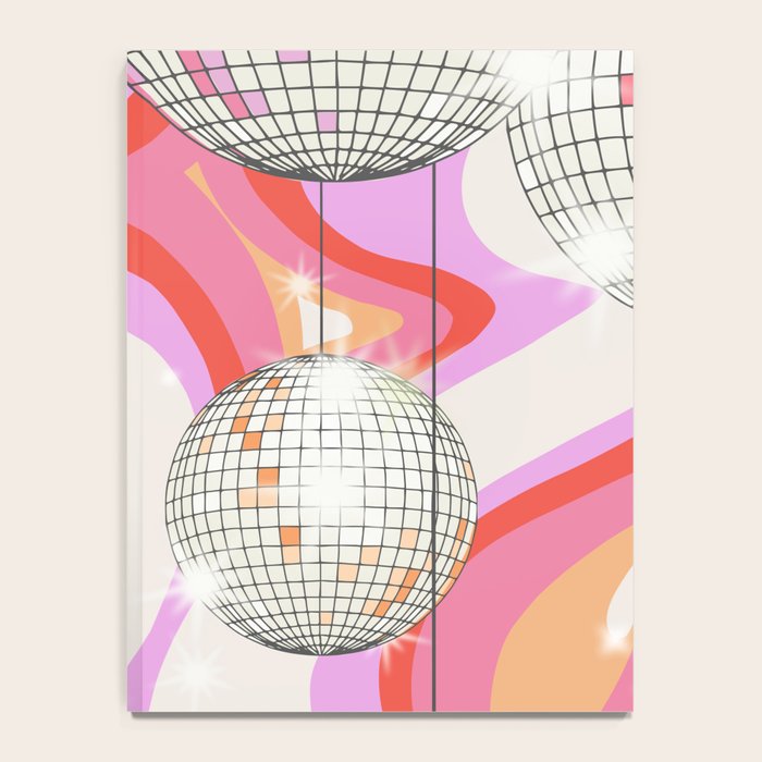 Groovy Party disco ball pink Notebook Gallery Image 4