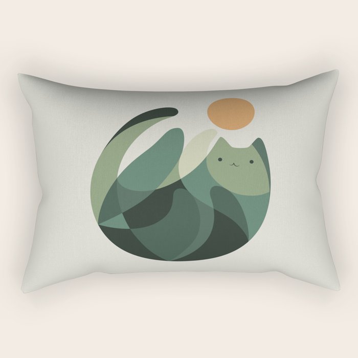 Cat Landscape 121 Rectangular Pillow Gallery Image 2