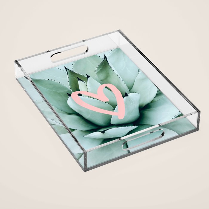 Succulent love Acrylic Tray Gallery Image 1
