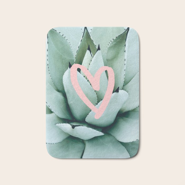 Succulent love Bath Mat Gallery Image 1