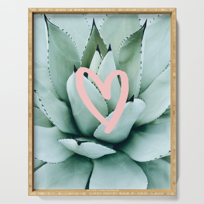 Succulent love Serving Tray Gallery Image 1