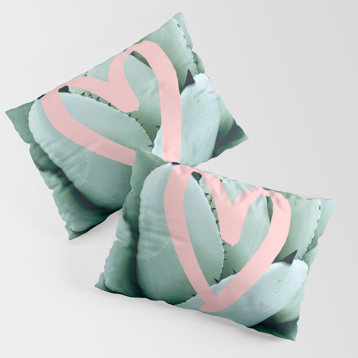 Succulent love Pillow Sham Gallery Image 1