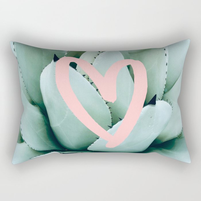 Succulent love Rectangular Pillow Gallery Image 1