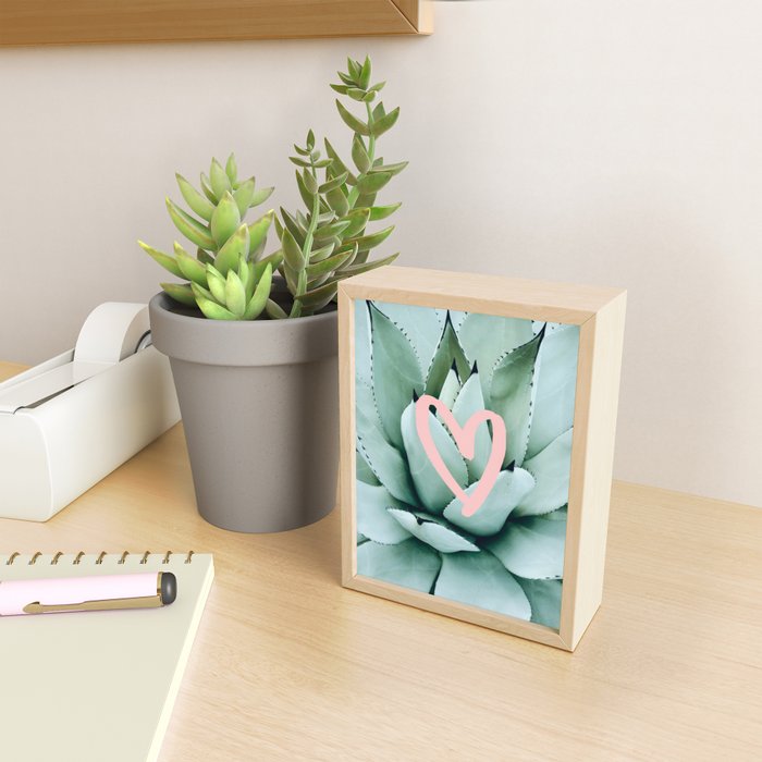 Succulent love Mini Art Print Gallery Image 2