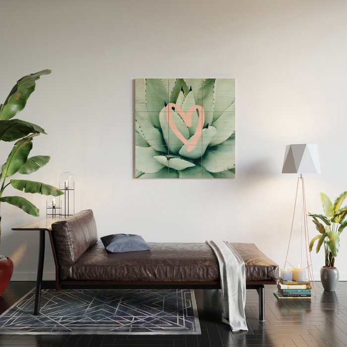 Succulent love Wood Wall Art Gallery Image 2