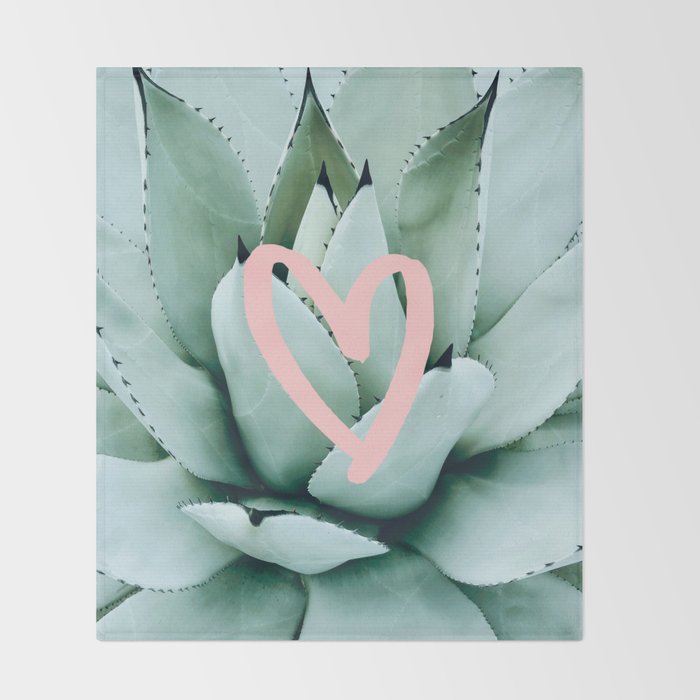 Succulent love Throw Blanket Gallery Image 2
