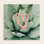 Succulent love Wood Wall Art Gallery Image 1