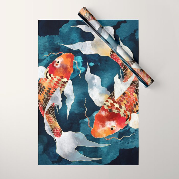 Metallic Koi II Wrapping Paper Gallery Image 1