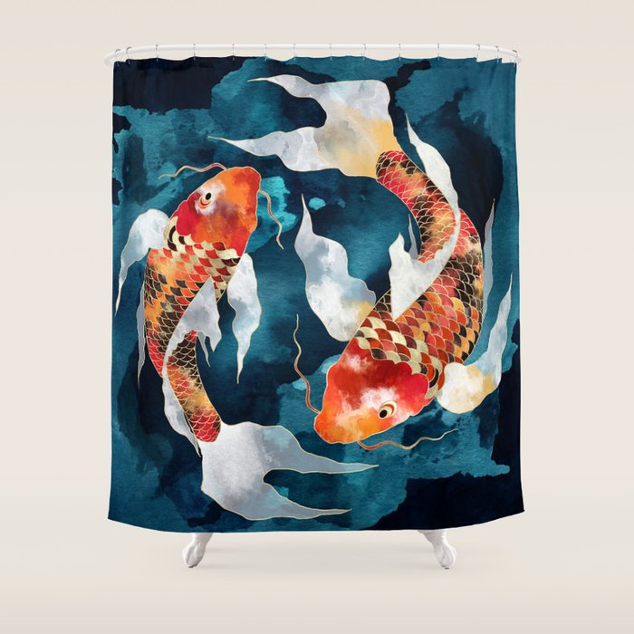 Metallic Koi II Shower Curtain Gallery Image 1