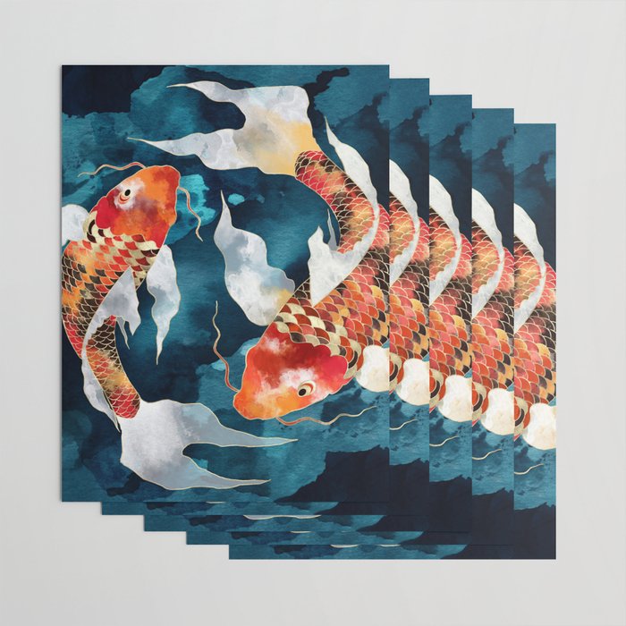 Metallic Koi II Wrapping Paper Gallery Image 3