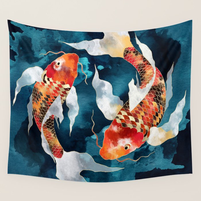 Metallic Koi II Wall Tapestry Gallery Image 4
