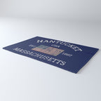 Nantucket Massachusetts Cape Cod American Flag USA Vintage Print Rug Gallery Image 3