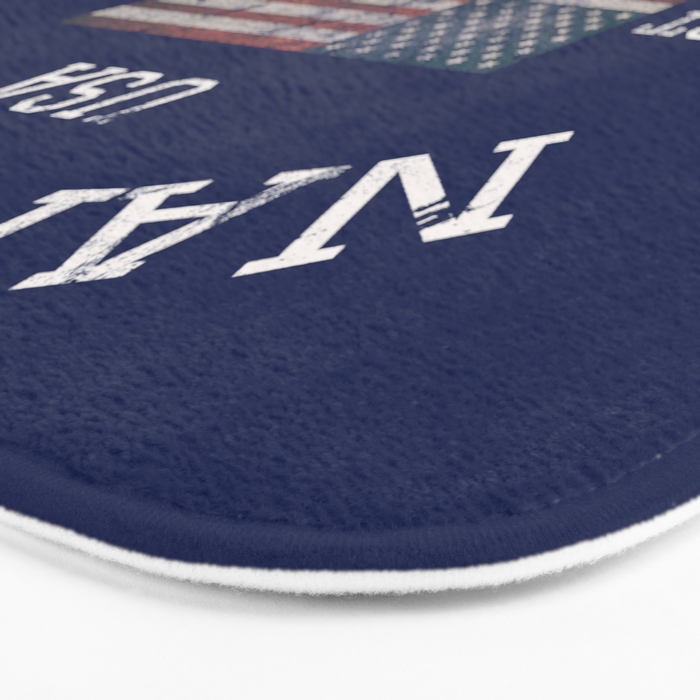 Nantucket Massachusetts Cape Cod American Flag USA Vintage Print Bath Mat Gallery Image 3