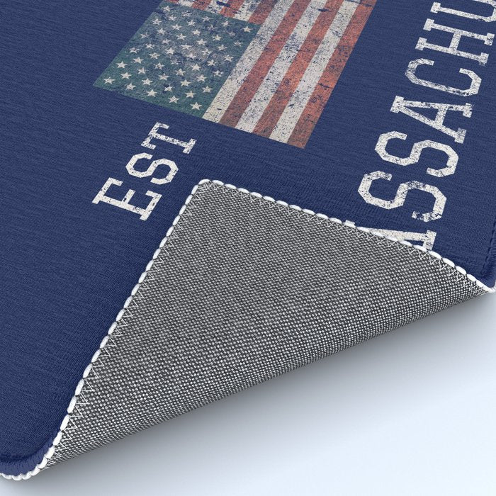 Nantucket Massachusetts Cape Cod American Flag USA Vintage Print Rug Gallery Image 4