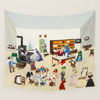 Anna Mary Robertson 'Grandma' Moses Thanksgiving American Folk Art Wall Tapestry Gallery Image 4