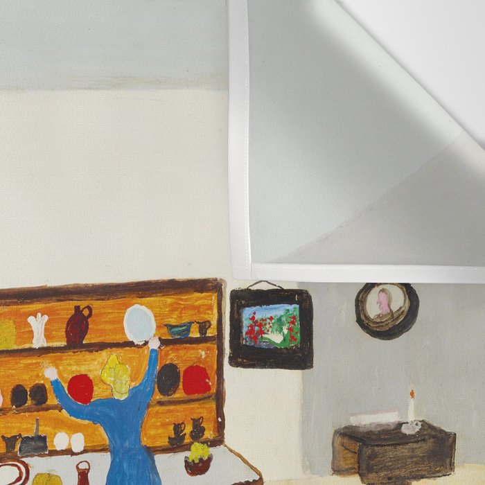 Anna Mary Robertson 'Grandma' Moses Thanksgiving American Folk Art Wall Tapestry Gallery Image 3
